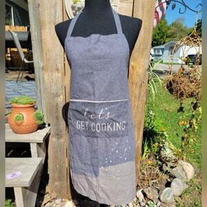 Nwot Krumbs Apron with 'Let's Get Cooking' Design-tan/grey